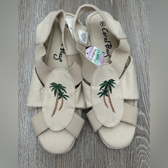 Coral Bay Shoes Coral Bay Maggie Memory Foam Palm Tree Beach